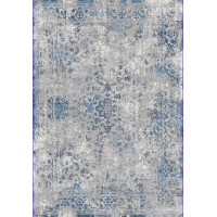 Kusový koberec SKY Frame - sivý/modrý