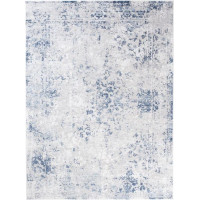 Kusový koberec SKY Frame - sivý/modrý