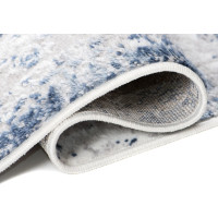 Kusový koberec SKY Frame - sivý/modrý