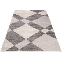 Kusový koberec SARI Geometry - tmavo šedý/sivý