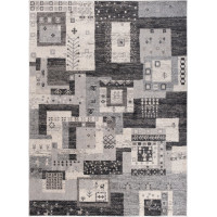 Kusový koberec SARI Jumble - čierny/sivý