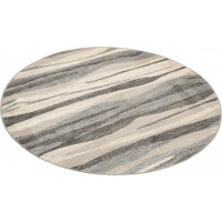 Kusový okrúhly koberec SARI Ripple - sivý