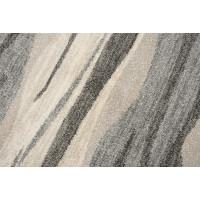 Kusový okrúhly koberec SARI Ripple - sivý
