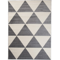 Kusový koberec MAROKO Triangles - šedý/krémový