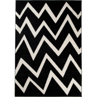 Kusový koberec MAROKO Scrawl - čierny/biely