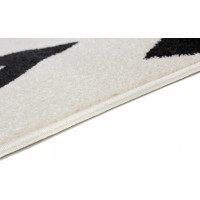 Kusový koberec MAROKO Scrawl - biely/čierny