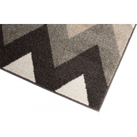 Kusový koberec MAROKO Cik cak - tmavo hnedý / hnedý