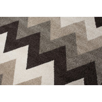 Kusový koberec MAROKO Cik cak - tmavo hnedý / hnedý