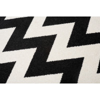 Kusový koberec MAROKO Cik cak - čierny/biely