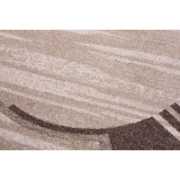 Kusový okrúhly koberec SARI Form - tmavo béžový