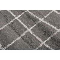 Kusový koberec SARI Grid - šedý