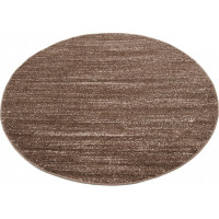 Kusový okrúhly koberec SARI Mono - svetlo hnedý