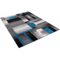 Kusový koberec JAVA Pieces - šedý/modrý