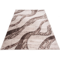 Kusový koberec JAVA Roots - hnedý/krémový