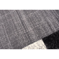 Kusový koberec TAPIS Tiles - tmavo šedý