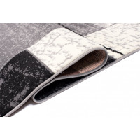 Kusový koberec TAPIS Tiles - tmavo šedý