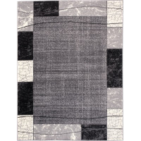 Kusový koberec TAPIS Tiles - tmavo šedý