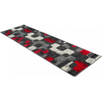 Behúň TAPIS Retro - sivý/červený