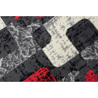 Behúň TAPIS Retro - sivý/červený