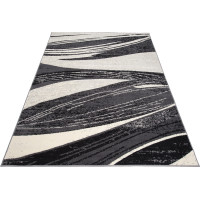 Kusový koberec TAPIS Soft - tmavo šedý/krémový