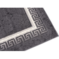 Kusový koberec TAPIS Quatro - sivý/červený