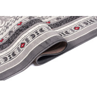 Kusový koberec TAPIS Rim - sivý/červený