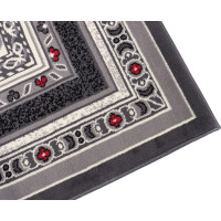 Kusový koberec TAPIS Rim - sivý/červený