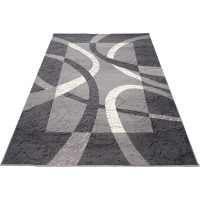Kusový koberec TAPIS Ribbon - tmavo šedý