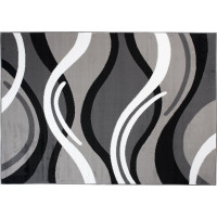 Kusový koberec TAPIS Vlny - šedý/tmavo šedý