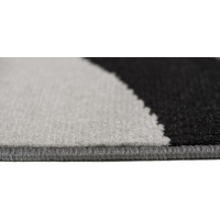 Kusový koberec TAPIS Vlny - šedý/tmavo šedý