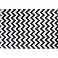 Kusový koberec TAPIS Cik cak - čierny/biely
