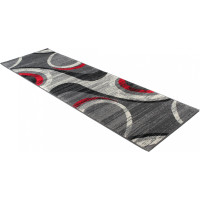 Behúň TAPIS Grace - šedý/červený