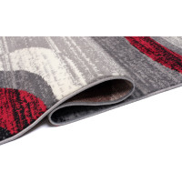 Kusový koberec TAPIS Grace - šedý/červený