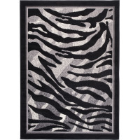 Kusový koberec TAPIS Tiger - šedý/čierny