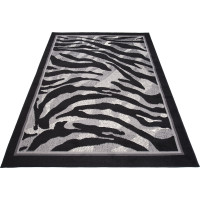 Kusový koberec TAPIS Tiger - šedý/čierny