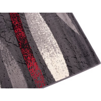 Kusový koberec TAPIS Linocut - sivý/červený