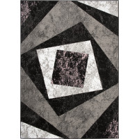 Kusový koberec TAPIS Vertigo - čierny/sivý