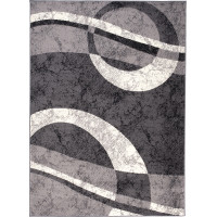 Kusový koberec TAPIS Circle - tmavo šedý