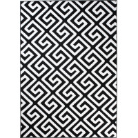 Kusový koberec TAPIS Greek - čierny/biely