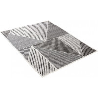 Kusový koberec GRACE Triangles - tmavo šedý/krémový