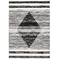 Kusový koberec GRACE Rhombus - krémový/čierny