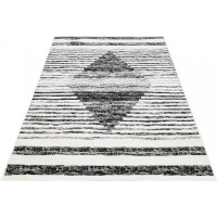 Kusový koberec GRACE Rhombus - krémový/čierny