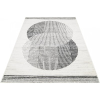 Kusový koberec GRACE Circles - krémový/čierny