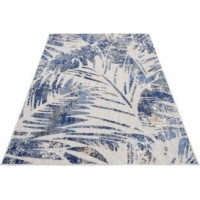 Kusový koberec AVENTURA Jungle - sivý/modrý