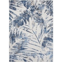 Kusový koberec AVENTURA Jungle - sivý/modrý
