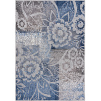 Kusový koberec AVENTURA Flowers - šedý/modrý