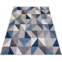Kusový koberec AVENTURA Geometric - šedý/modrý