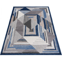 Kusový koberec AVENTURA Illusion - modrý/sivý