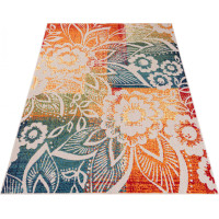 Kusový koberec AVENTURA Flowers - krémový/oranžový/modrý