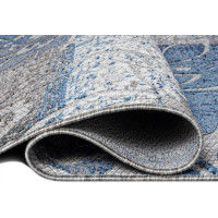 Kusový koberec AVENTURA Flowers - šedý/modrý